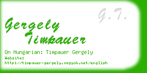 gergely timpauer business card